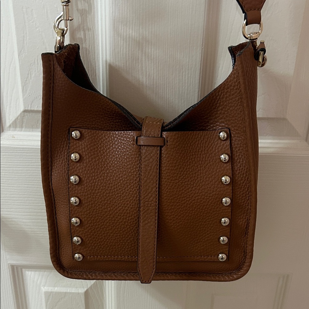 Rebecca Minkoff Tan Crossbody Bag with Silver Accents
